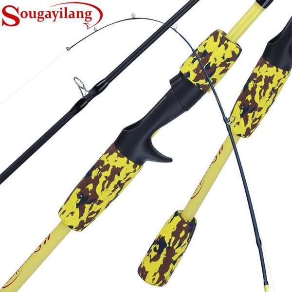 

sougayilang 1.7m spinning casting hand lure fishing rod ultralight weight carbon fiber pole travel pesca boat rods