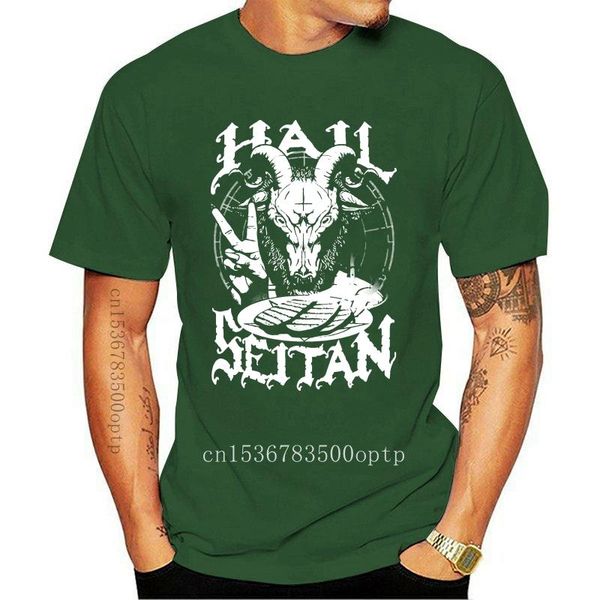 

men's t-shirts hail seitan vegan vegetarian mens black t-shirt, White;black