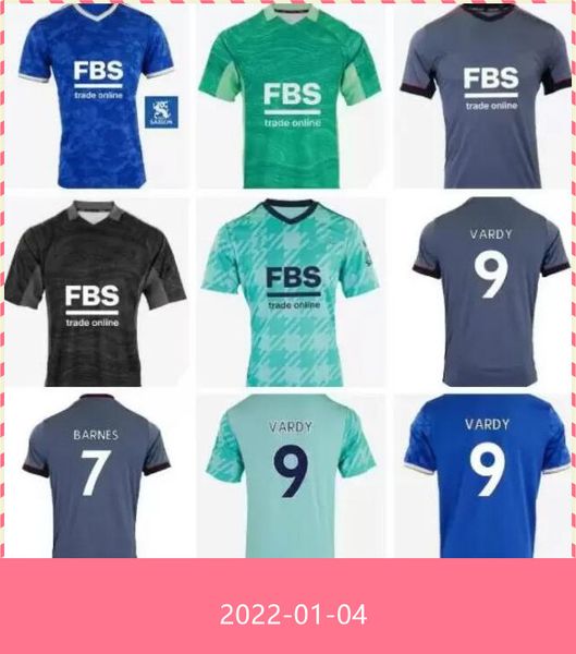 

21 22 tielemans soccer jerseys 2021 2022 city vardy maddison ndidi, Black;yellow