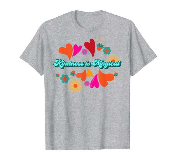 

kindness is magical boho hippie style motivational t-shirt, White;black