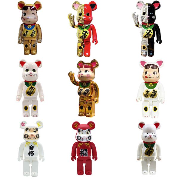 

bearbricklys wealth 28cm 400% bear&bricklys toy building blocks bear toy anime action figures pop kits paint dolls kids toys