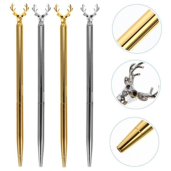 

gift wrap 4pcs students elk design pens funny stationery metal writing