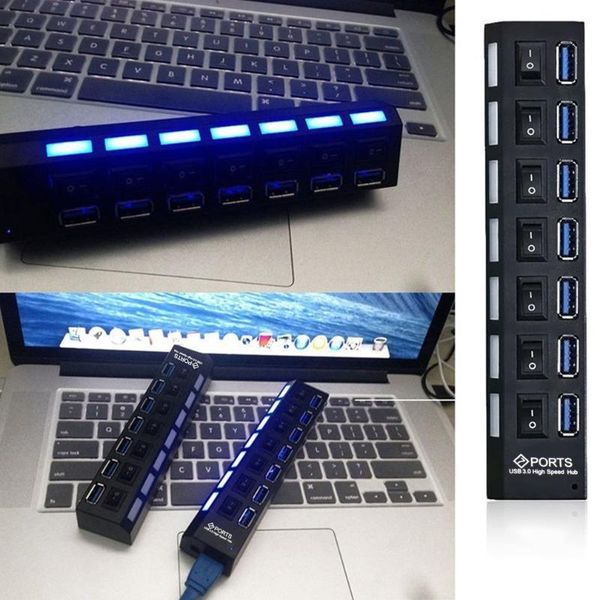 

hubs compact usb 3.0 high speed hub with separate 7-ports power supply