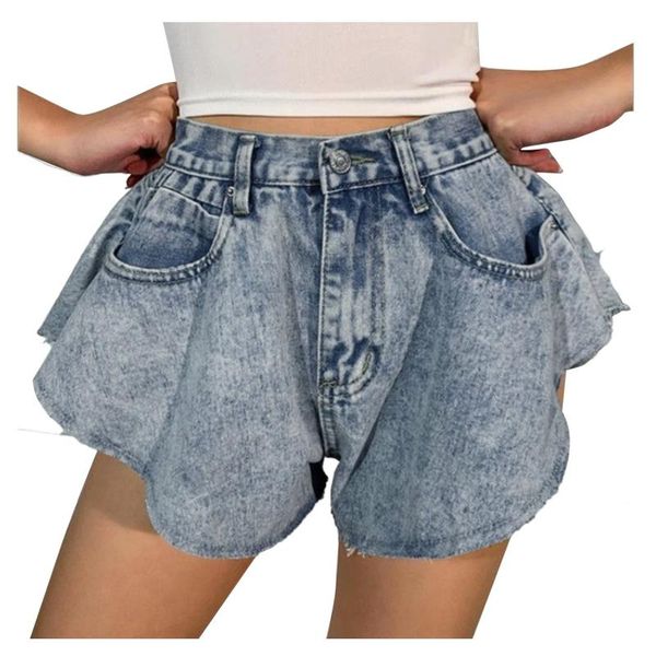 

women's shorts casual summer cool women booty denim female fashion high waists leg-openings plus size button short jeans 6, White;black