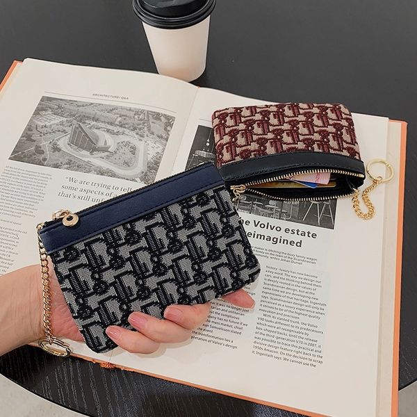 

70% off purse autumn and winter new women's wallet simple fashion short zipper versatile popular key bag, Red;black