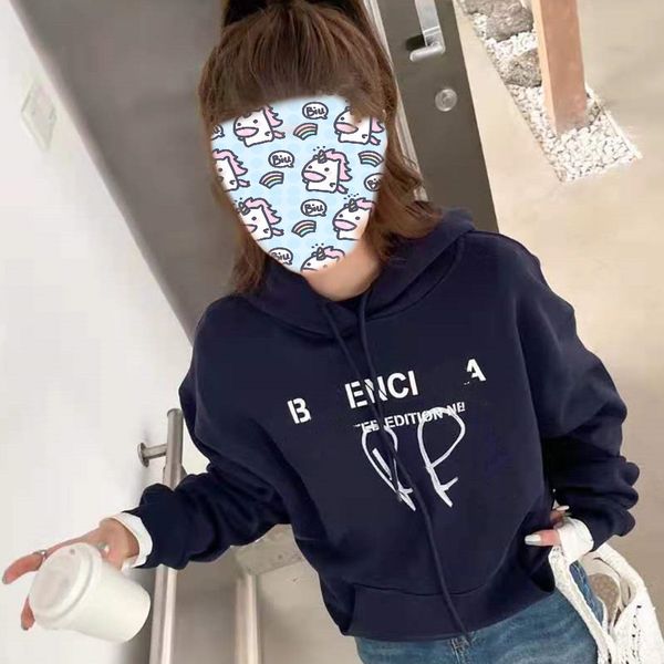 

brand hoodie 2021 autumn new fashion br bajia letter printing loose slim casual men's women's, Black
