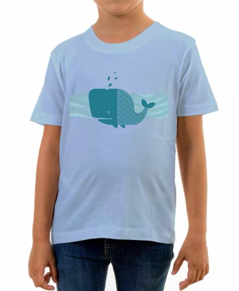 

kids artistic whale t-shirt swim ocean animal orca blue sea deep conservation, White;black