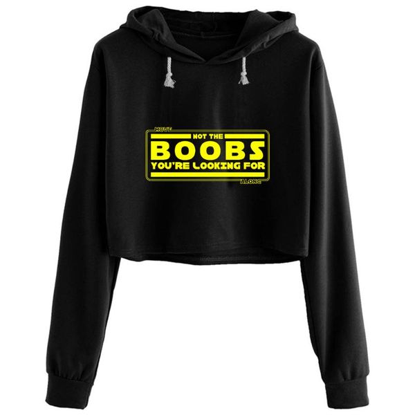 

women's hoodies & sweatshirts these are not the boobs you re looking for boob t women goth grunge harajuku anime pullover girls, Black