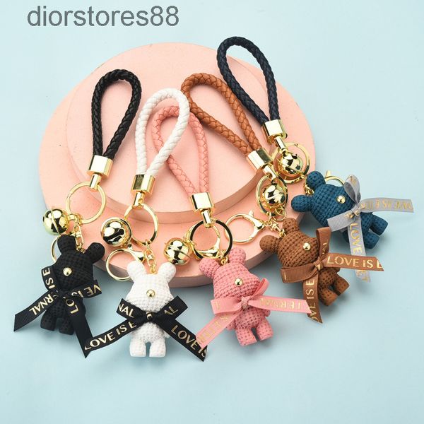

key chain cartoon resin wool rabbit fashion couple car bag pendant gift, Silver