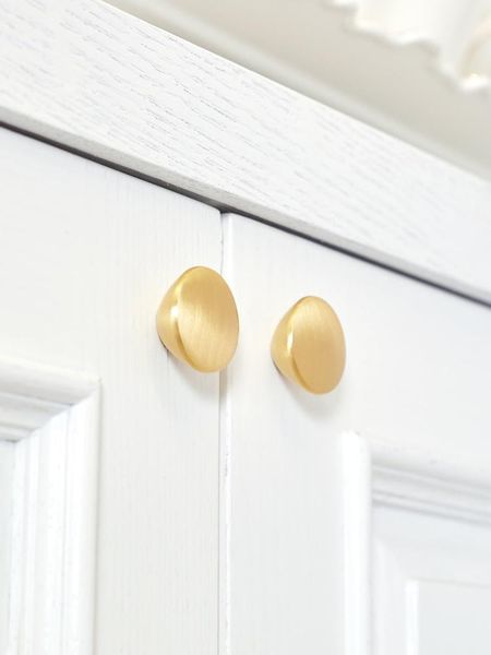 

handles & pulls light luxury simple pure copper golden door small handle cabinet furniture hardware brass drawer