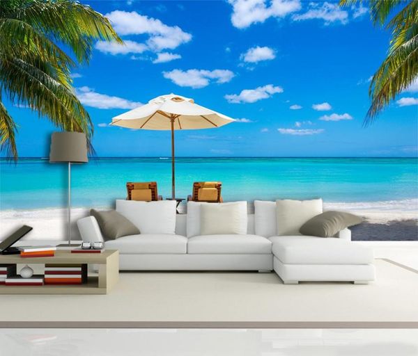 

wallpapers [self-adhesive] 3d beach 13674 wall paper mural print decal murals