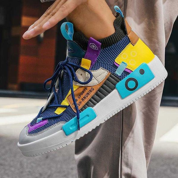 

guochao brand sho men's 2021 daddy summer breathable high board putian fashion