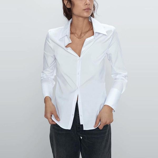 

fashion women's white shirts office lady workwear spring summer long sleeve chiffon blouse female elegant turn down collar blouses &
