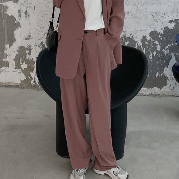 

men's suits & blazers multicolor suit pants fashion society mens dress korean loose straight leg wide-leg men trousers s-2xl, White;black