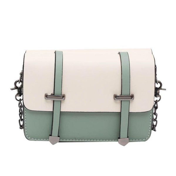 

solid color pu leather shoulder bags for women 2021 small zipper crossbody messenger bag female chain handbags and purse cross body