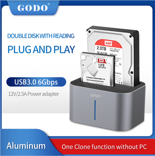 

hubs 8tb double-disc multifunction clone read-write cf/sd/u disk interface with a multi-use base hard holder docking station
