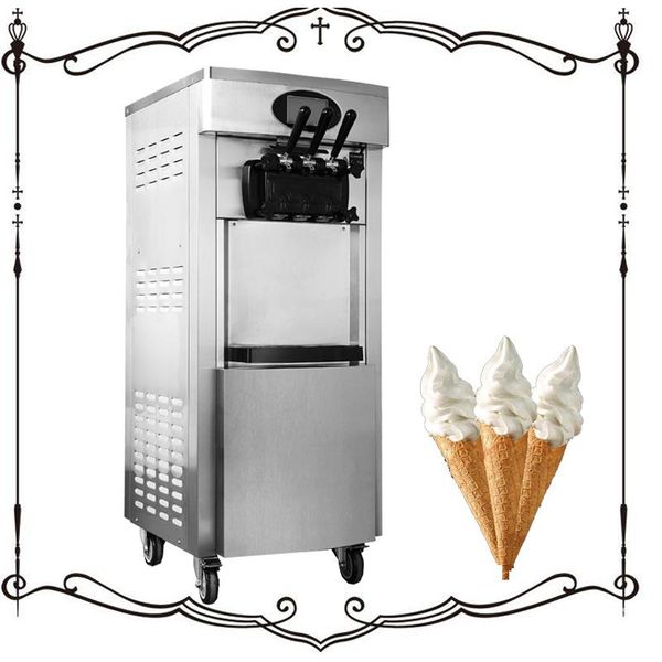 

ice cream making machine soft vertical dessert lcd panel vending 110v 220v