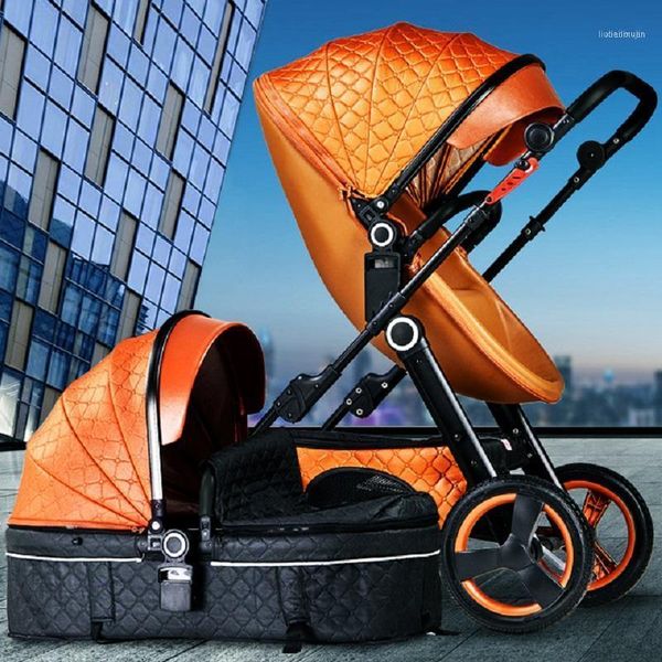 

baby stroller 3 in 1 luxury walker high landscape tricycle folding strollers trolley pram free