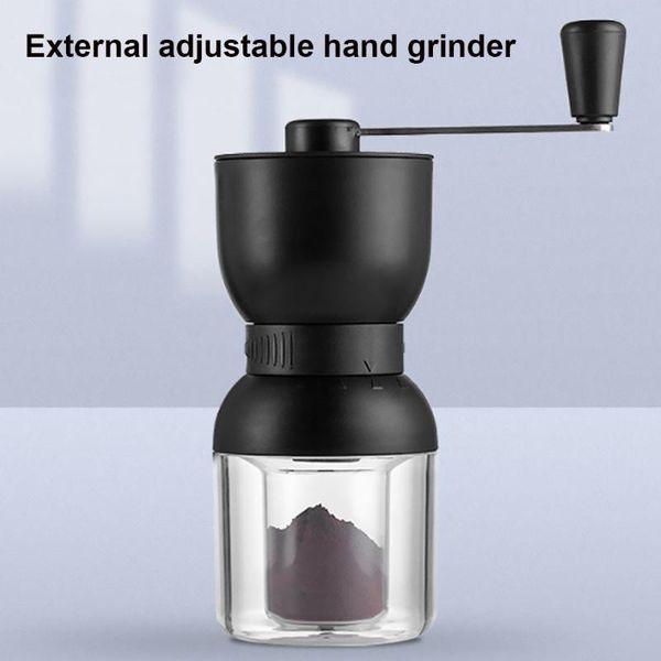 

manual coffee grinders 1pcs detachable grinder two containers ceramic burrs adjustable hand bean mill