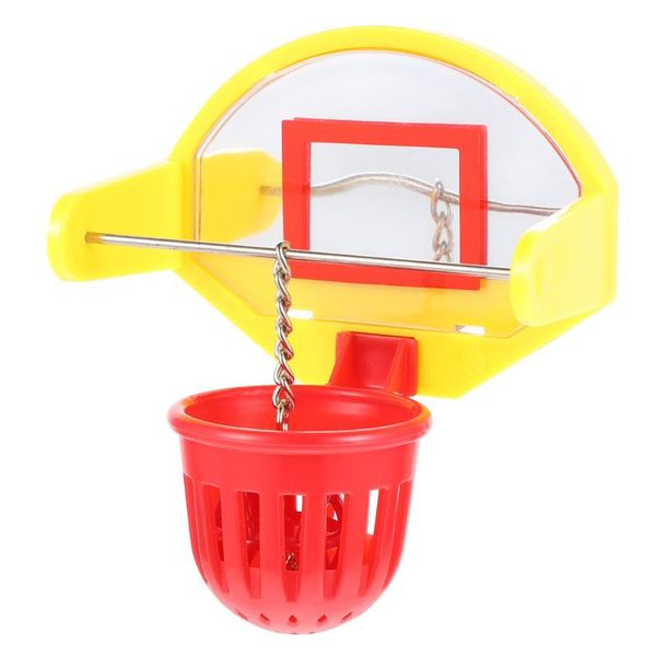 

other bird supplies 1 set mini basketball creative pet stand bells parrot toys