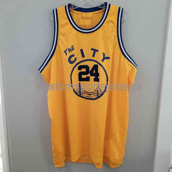 Cheap NEW Top THE CITY Rick Barry 24 Throwback Jersey XS-5XL.6XL maglia cucita maglie da basket Retro NCAA