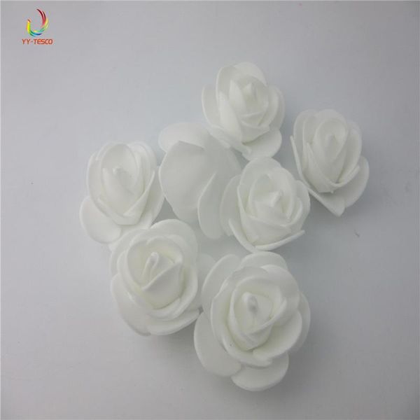 

200pcs mini foam rose artificial flowers for home wedding car diy pompom wreath decorative bridal flower fake white & wreaths
