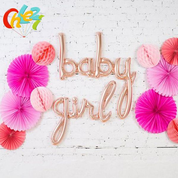 

party decoration 1pcs conjoined baby boy girl letters foil balloons shower rose gold one letter birthday ballons air globos