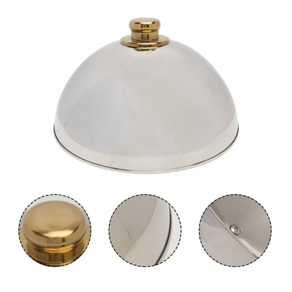 

pans 1pc stainless steel iron plate cover round steak food simple