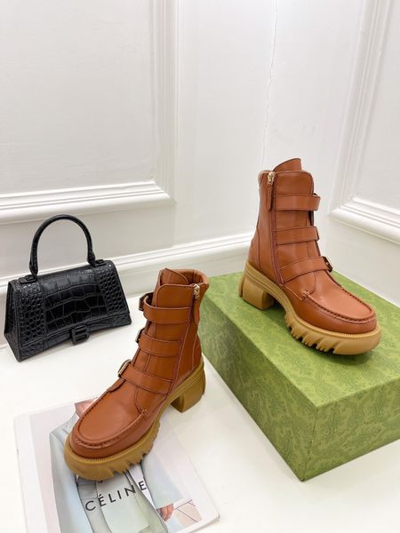 

fashion designer ankle boots women shoes winter booties ladies girls silk cowhide leather high womens flat short boot, Black