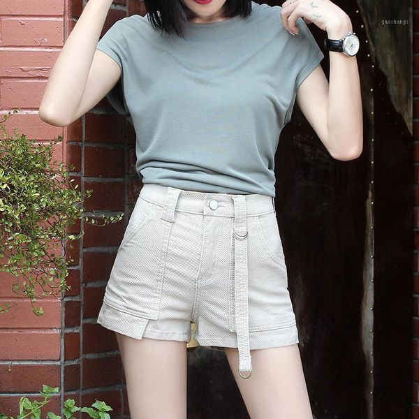 

shorts female outfit of tall waist loose show thin summer wear outside elegant with a word wide leg ins leisure boom1, Blue