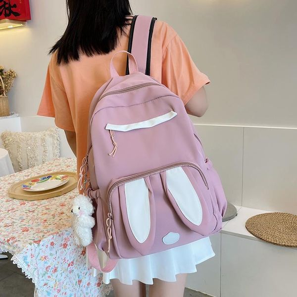 

backpack college ladies student cute women flower harajuku female school book bags kawaii nylon trendy girl fashion