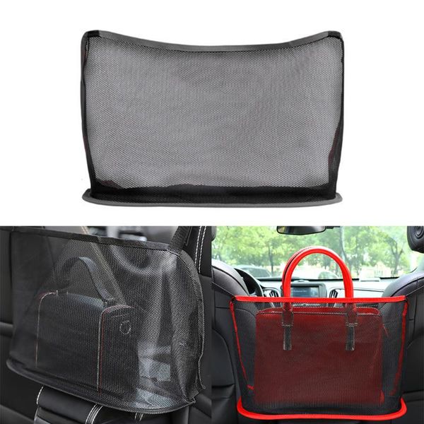 

car organizer accessories storage net bag mesh seat crevice trash pocket handbag holder auto off road 4x4 automobile interior