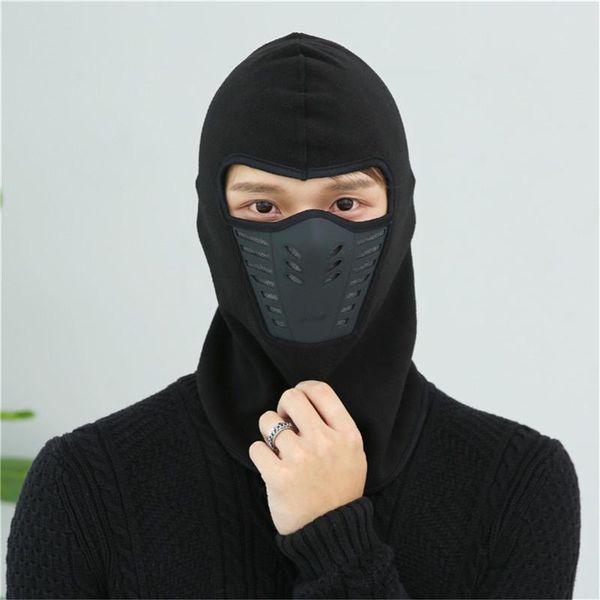 

women men multifunction cold weather wind ser mask hat winter outdoor sports warm skullies hiking scarves cycling caps & masks, Black