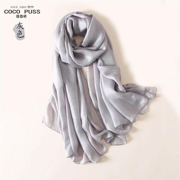 

scarves autumn fashion travel monochrome sunscreen silk scarf linen sweet lady shawl, Blue;gray