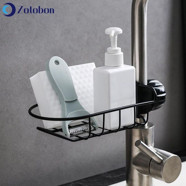 

kitchen storage & organization zotobon sponge drain holder suction cup sink shelf soap sucker rack basket wash cloth bathroom organizer h134