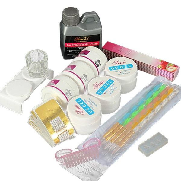 

nail art kits acrylic set liquid polymer powder uv gel tips forms manicure tool kit