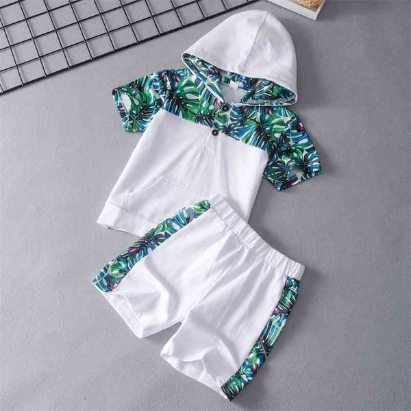

summer suit kids clothing short 2pcs children's for boys sportswear boy clothes set girls 210528, White