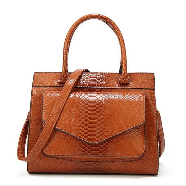 

evening bags serpentine leather women shoulder brown black luxury handbag designer casual shopping tote with purse bolsas