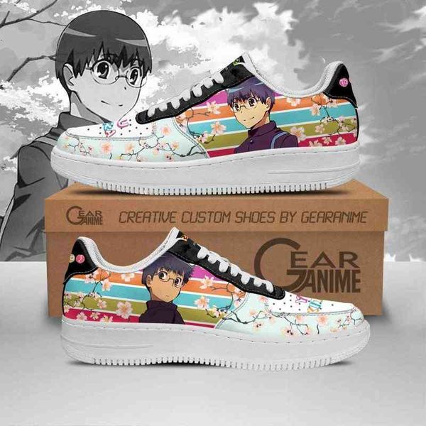 

diy anime shoes yusaku kitamura toradora custom sneakers casual running sport walking lightweight tennis, Black;white