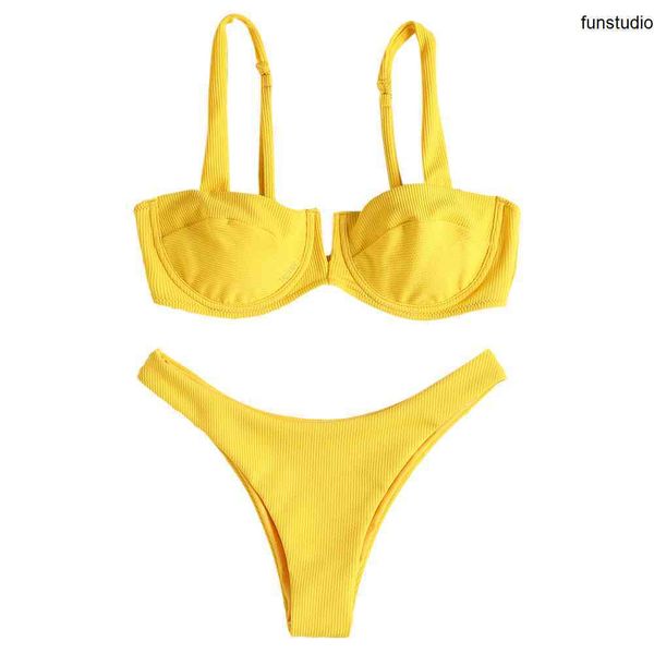 

womens yellow bikinis with push up bra underwire padded 2 piece thong bottoms swimwear ladies beach swimsuit special fabric, White;black