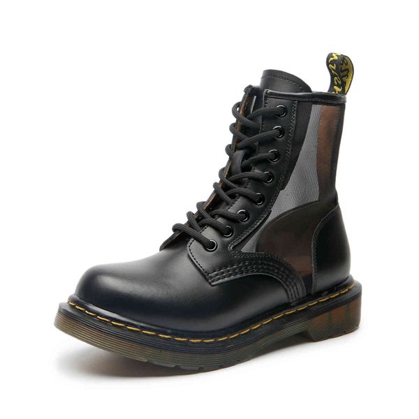 

dress shoes woman mesh ankle boot breathable cool girls women chunky platform ladies punk boots female leather fashion zycr, Black