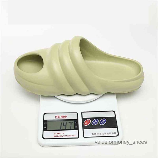 

slide 2021 slippers shoes fashion soft bottom sandals desert sand brown summer platform sandale bone white men slipper with box size 35-46, Black