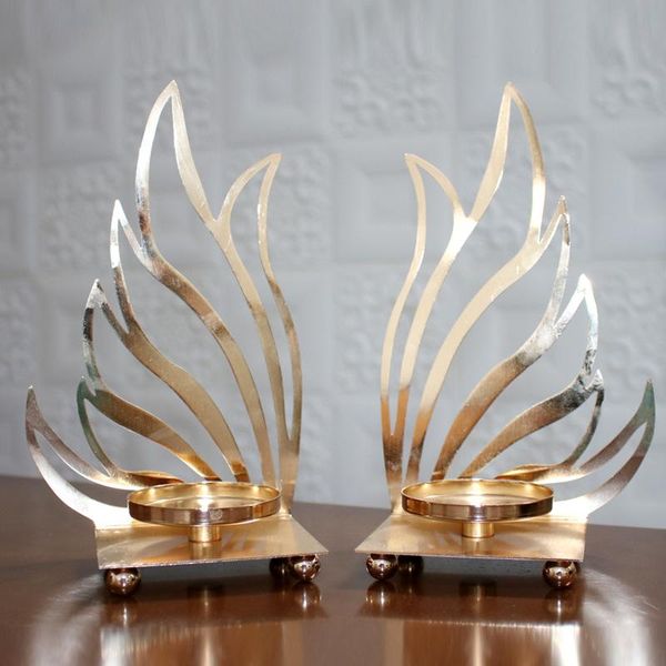 

retro wrought iron candlestick table lamp decoration ornaments metal crafts wall home gift candle holders