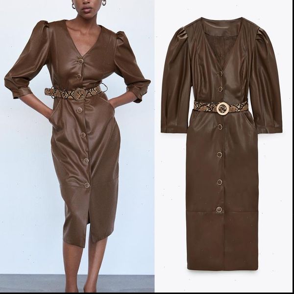 

women dress summer za woman faux leather fall brow office midi fashion casual design clothes ladies african dresses, Black;gray