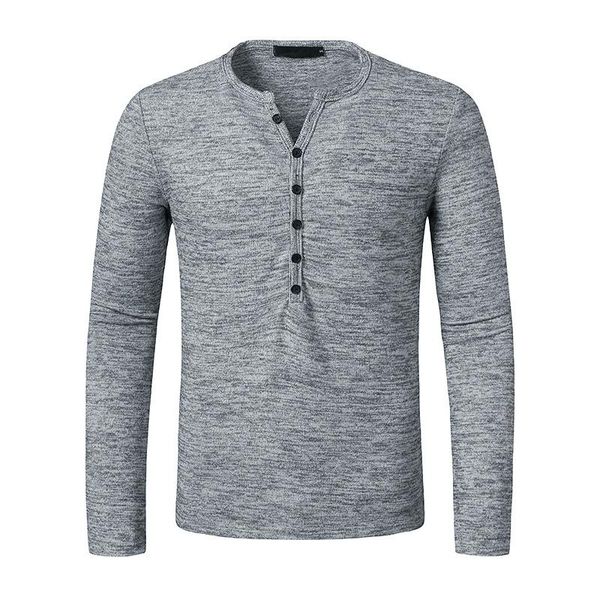 

men's t-shirts mens long sleeve henley shirt 2022 autumn slim fit waffle cotton t men solid color business work casual tshirt male, White;black