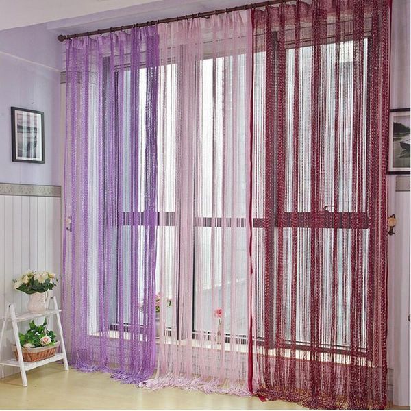

curtain & drapes 100x200 cm luxury crystal flash line shiny tassel string door window room divider home decoration
