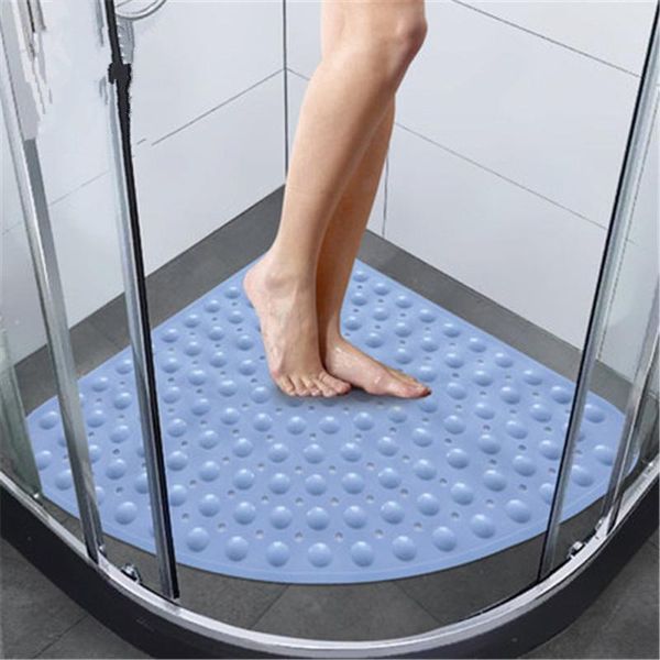 

bath mats environmental protection pvc fan-shaped corner shower mat non slip anti-bacterial 54x54cm