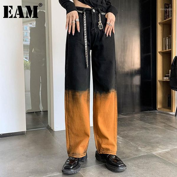 

women's jeans women's [] high waist black gradual long casual wide leg loose women trousers fashion tide spring autumn 2022 1de090, Blue