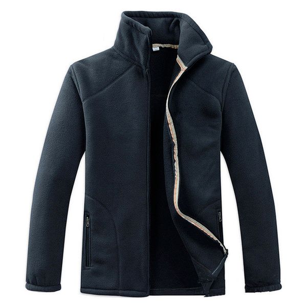 

2018 brand new men's jackets fleece overcoat for male long sleeved double faced velvet jackets coat outer wear clothing kg-177, Black