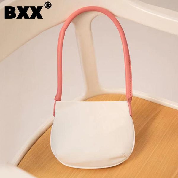 

evening bags [bxx] women brief saddle contrast colors elegant pu leather all-match crossbody shoulder bag fashion trending 2021 gf0211